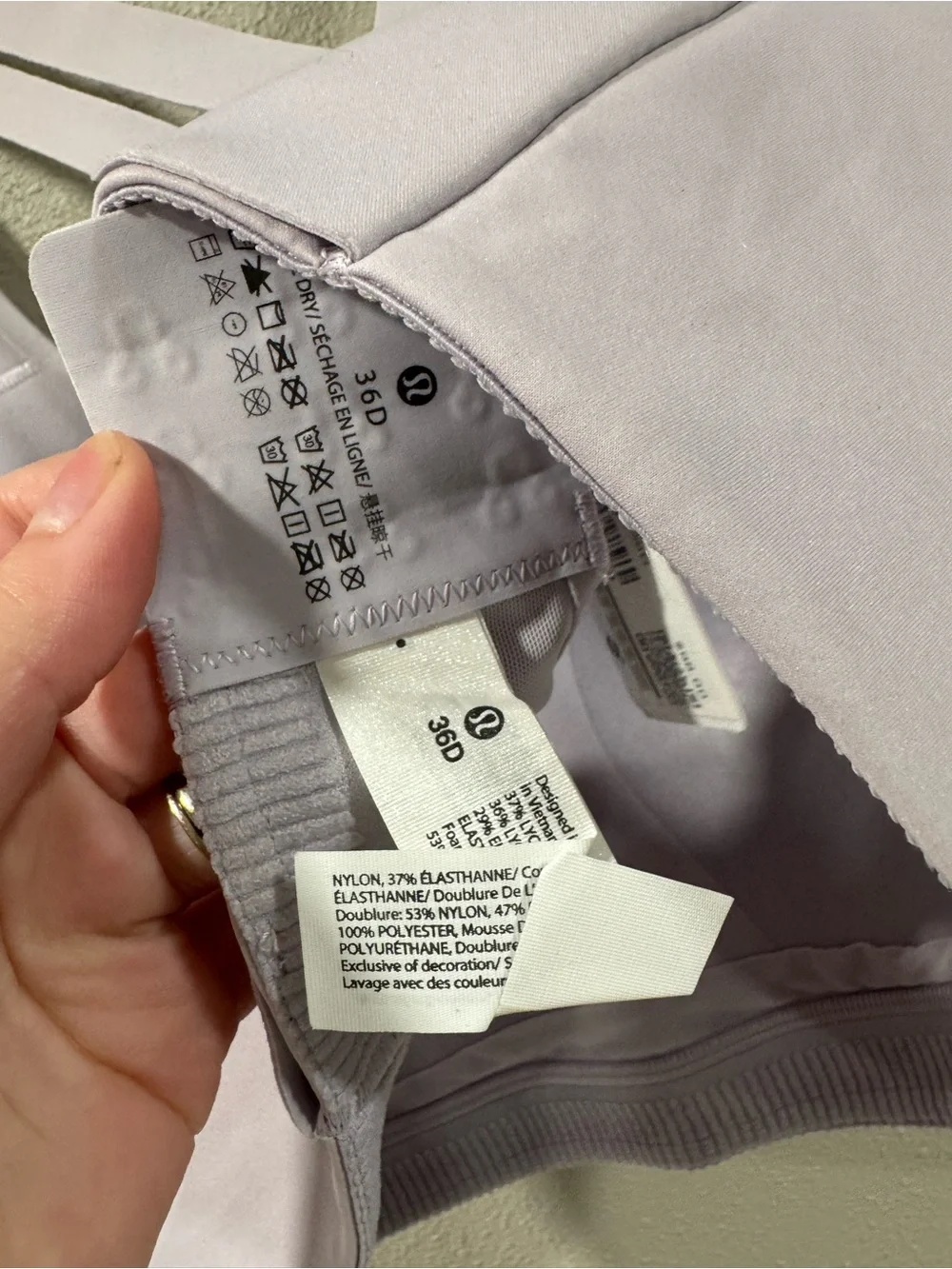 NWT Lululemon AirSupport Bra *High Support Faint Lavender / Peri Purple - Picture 8 of 8